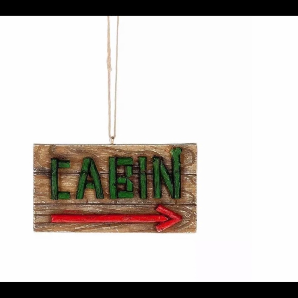 Cabin This Way Arrow Sign